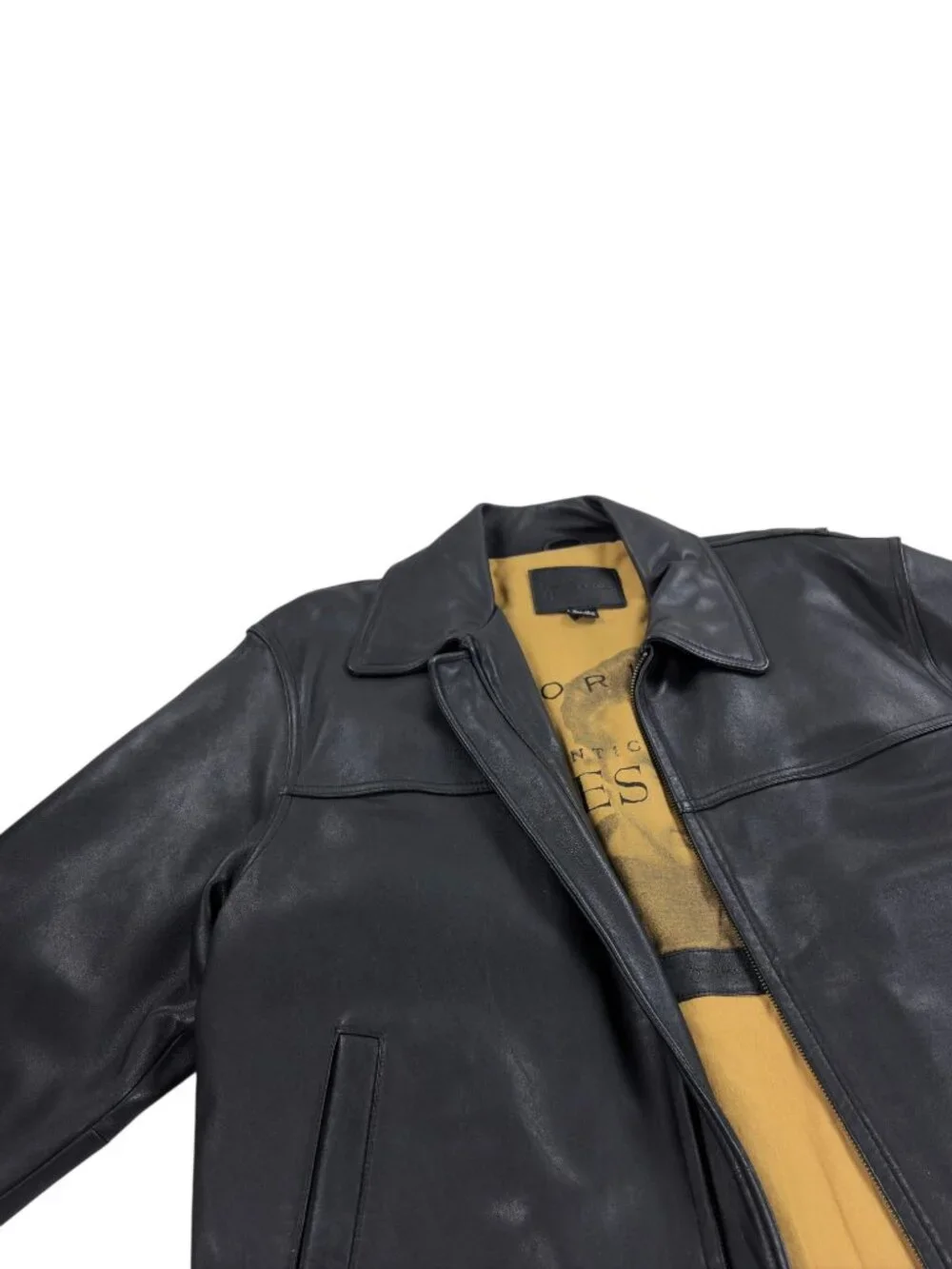 James Dean The Original Authentic Classic Leather Jacket Mens Size M Black NEW